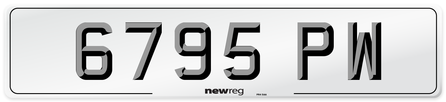 6795 PW Number Plate from New Reg